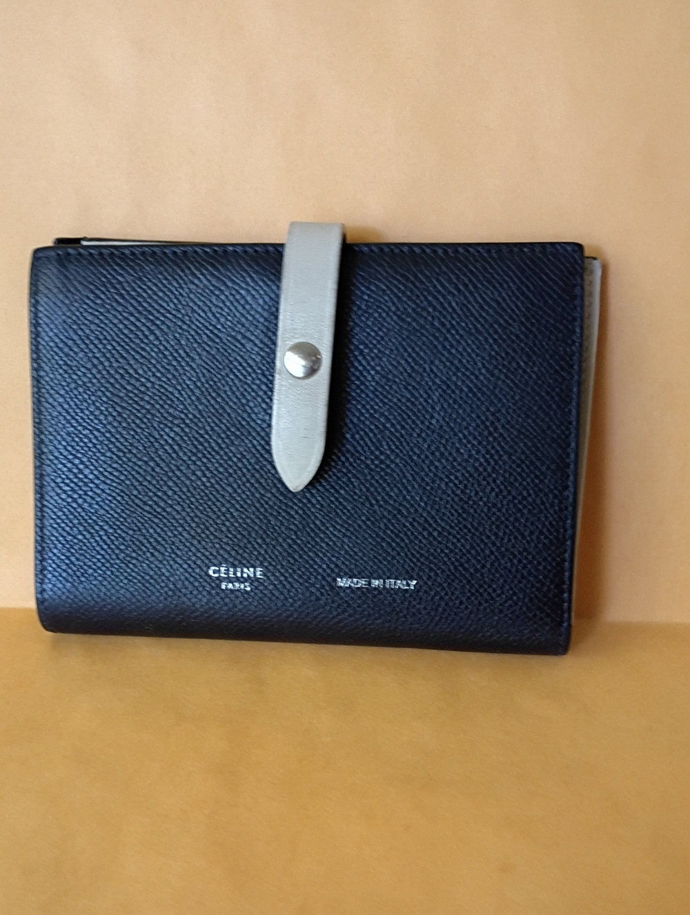 Celine Bi-Fold Wallet in Black Leather